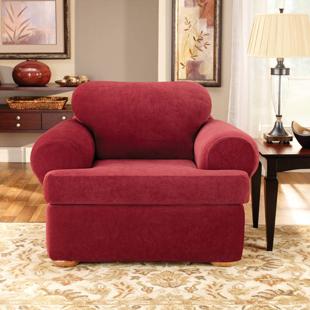 Sure Fit Cotton Duck 100 Cotton TCushion Armchair Slipcover & Reviews